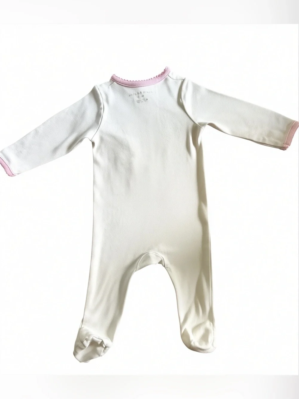 Tommy Hilfiger White Footed One-Piece with Pink & Red Heart Accents 6-9 months
